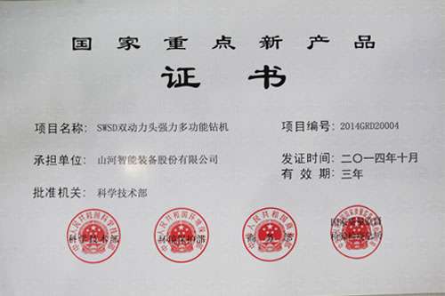 国度重点新产品-SWSD双动力头